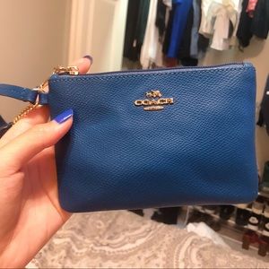 Teal Coach Wristlet